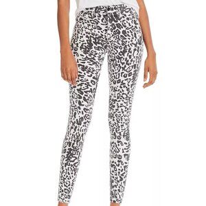 Hudson - Animal Print Leopard Black and White High Rise Skinny Jeans